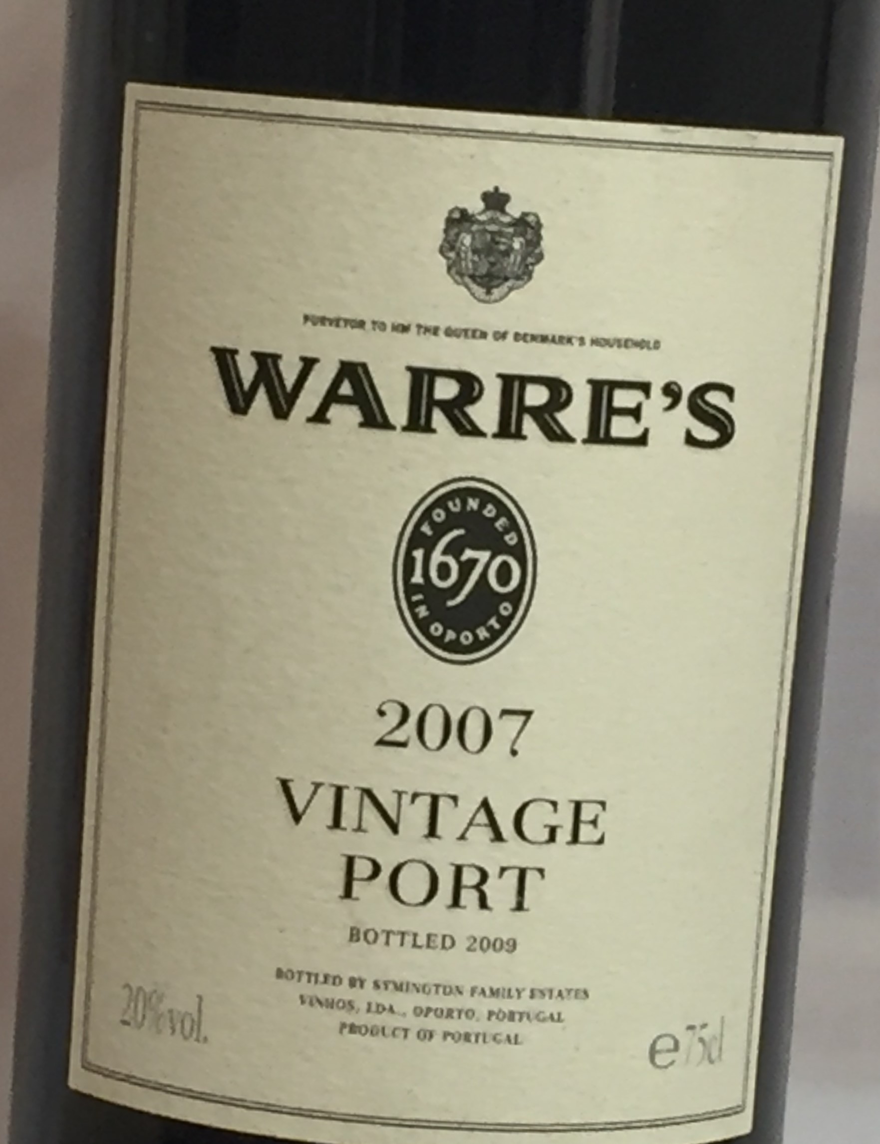 Warre Vintage Port 2007