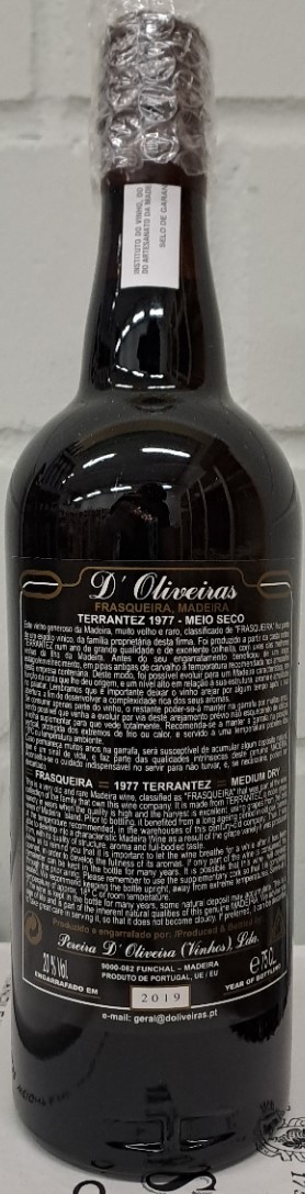 Madeira D´Oliveira Terrantez Frasqueira 1977