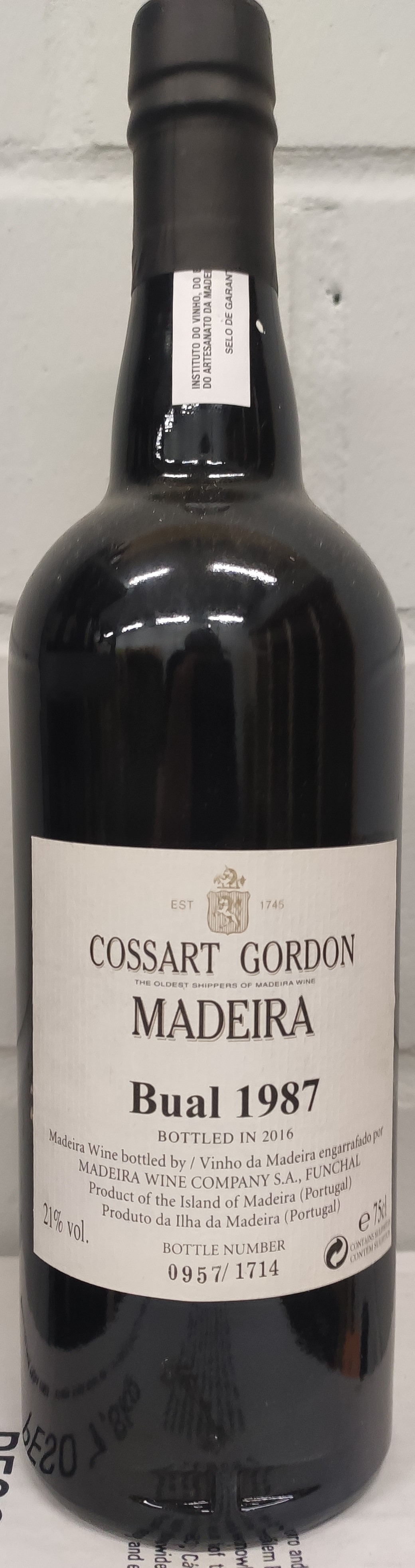 Madeira Cossart Gordon Bual 1987